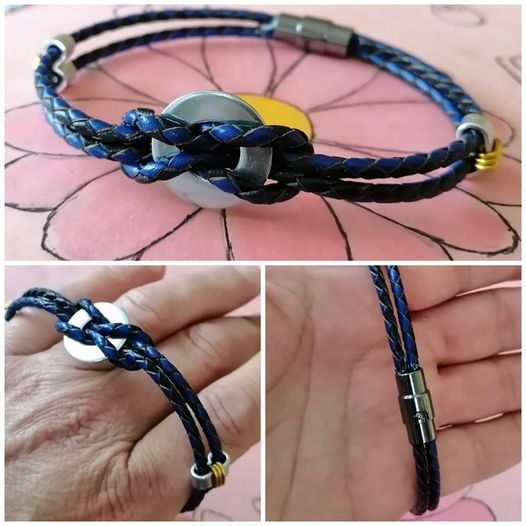 Bracelets fabriqués par Sabine pour la fête des Pères afin de nous aider à récolter des fonds